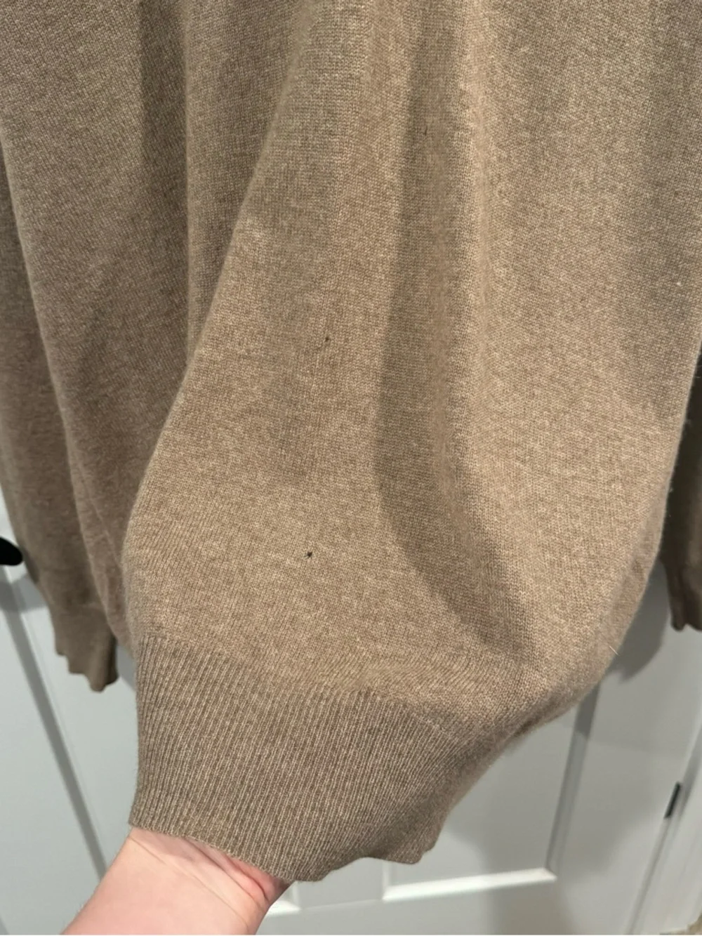 Charles Tyrwhitt -- 100% Cashmere Zip Neck Sweat -- Tan XL-- Great Condition